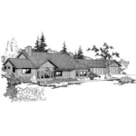 Traditional House Plan Front of Home - Heatonville Ranch Home 085D-0247 - Search House Plans and More