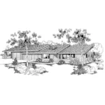 Ranch House Plan Front of Home - Excelsior Spring Ranch Home 085D-0248 - Search House Plans and More