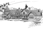 Traditional House Plan Front of Home - Coleman Hollow Luxury Home 085D-0249 - Search House Plans and More