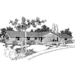 Ranch House Plan Front of Home - Little Flower Ranch Home 085D-0252 - Shop House Plans and More