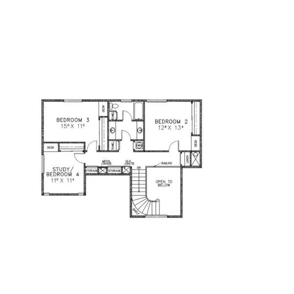 Farmhouse Plan Second Floor - Bal Coeur Country Home 085D-0253 - Search House Plans and More