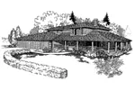 Farmhouse Plan Front of Home - Bal Coeur Country Home 085D-0253 - Search House Plans and More