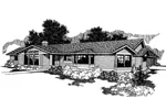 Ranch House Plan Front of Home - Coffman Manor Ranch Home 085D-0255 - Search House Plans and More