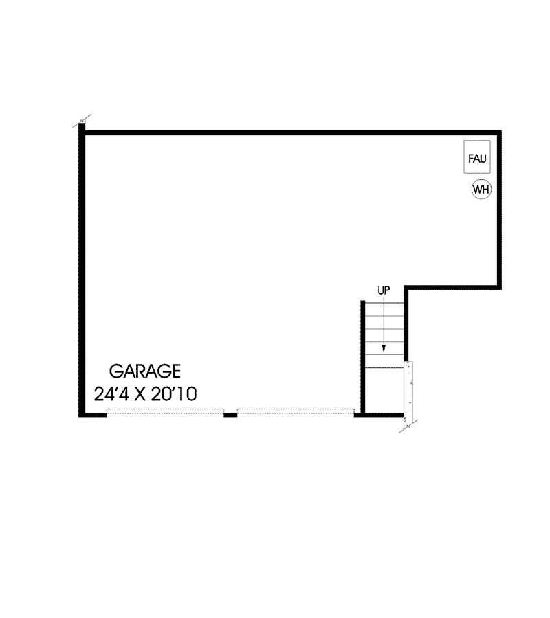 Ranch House Plan Garage Floor Plan - Alberto Split-Level Home 085D-0257 - Search House Plans and More