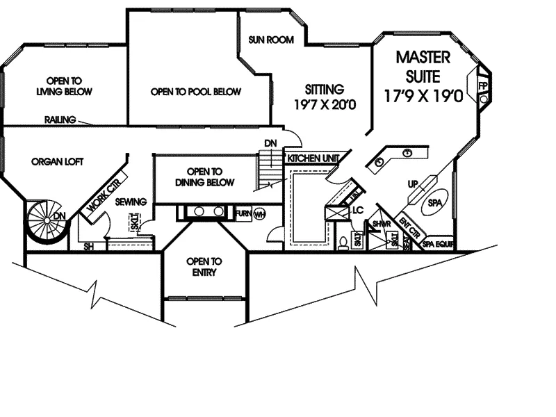 Traditional House Plan Second Floor - Clear Creek Luxury European Home 085D-0259 - Search House Plans and More