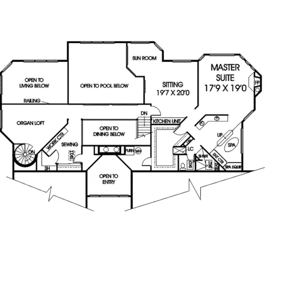 Contemporary House Plan Second Floor - Clear Creek Luxury European Home 085D-0259 - Search House Plans and More