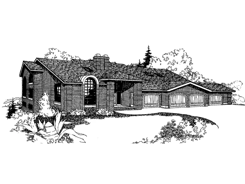 Traditional House Plan Front of Home - Clear Creek Luxury European Home 085D-0259 - Search House Plans and More