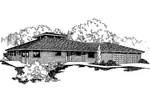 Traditional House Plan Front of Home - Cedarcrest Ranch Home 085D-0260 - Search House Plans and More