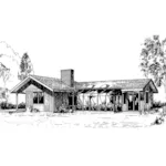 Modern House Plan Front of Home - Cassidy Point Country Ranch Home 085D-0261 - Search House Plans and More