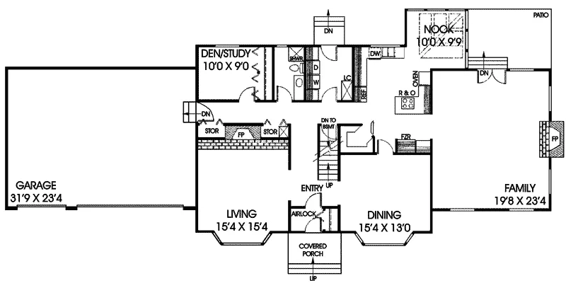 Traditional House Plan First Floor - Dwight Luxury Home 085D-0263 - Search House Plans and More