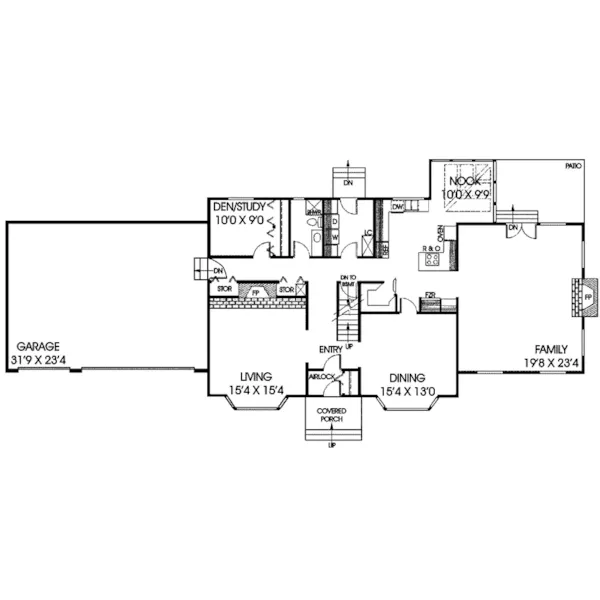 Traditional House Plan First Floor - Dwight Luxury Home 085D-0263 - Search House Plans and More