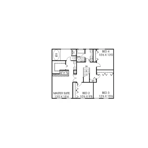 Traditional House Plan Second Floor - Dwight Luxury Home 085D-0263 - Search House Plans and More