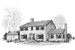 Traditional House Plan Front of Home - Dwight Luxury Home 085D-0263 - Search House Plans and More