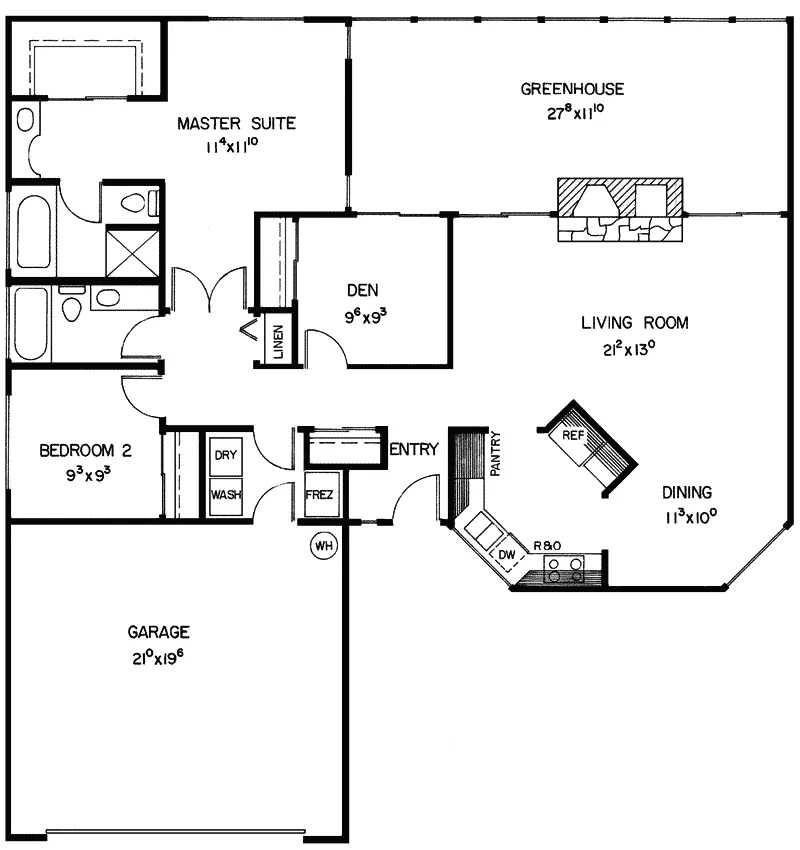 Traditional House Plan First Floor - Amersham Modern Home 085D-0264 - Search House Plans and More