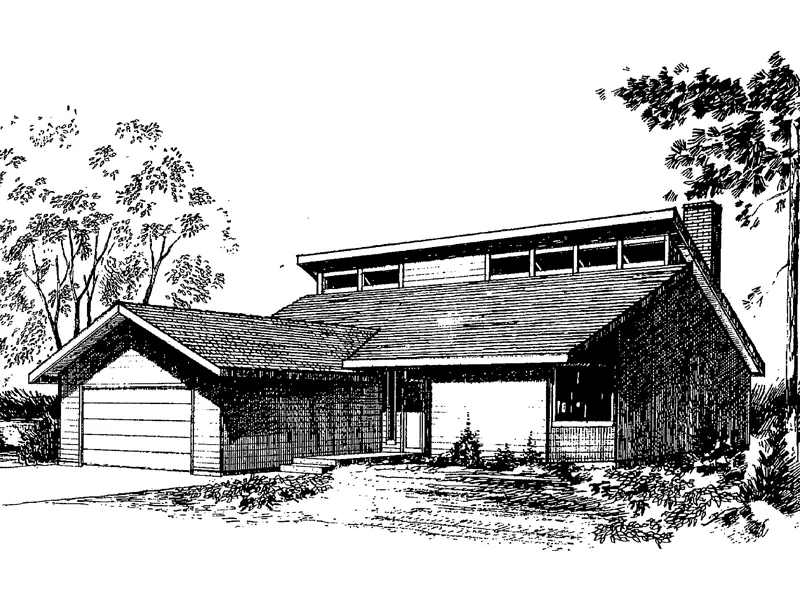 Traditional House Plan Front of Home - Amersham Modern Home 085D-0264 - Search House Plans and More