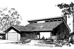 Contemporary House Plan Front of Home - Amersham Modern Home 085D-0264 - Search House Plans and More