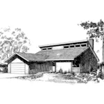 Ranch House Plan Front of Home - Amersham Modern Home 085D-0264 - Search House Plans and More