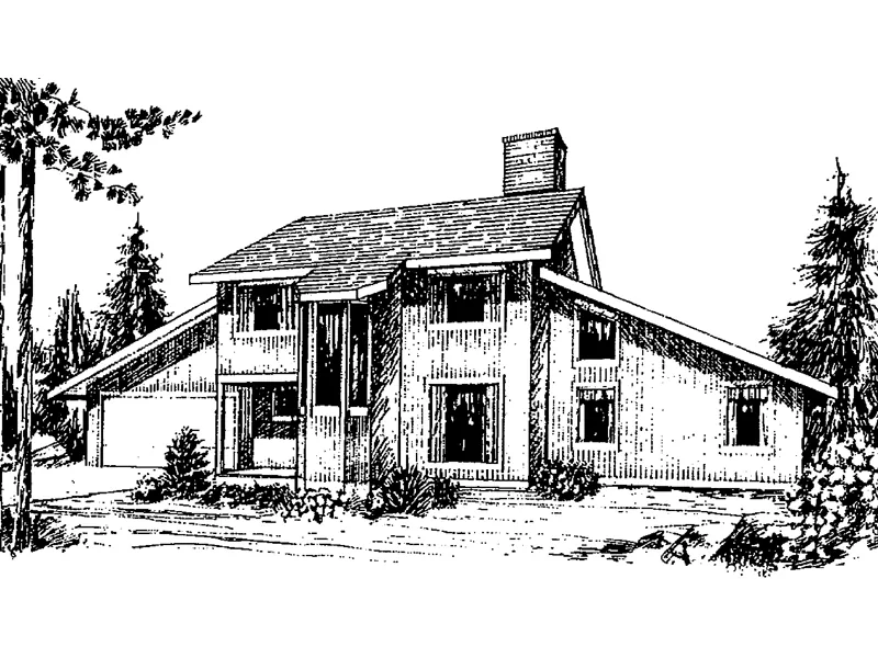 Contemporary House Plan Front of Home - Emma Park Rustic Home 085D-0266 - Search House Plans and More