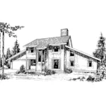 Colonial House Plan Front of Home - Emma Park Rustic Home 085D-0266 - Search House Plans and More