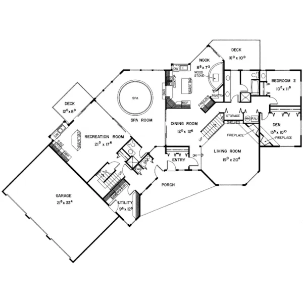 Traditional House Plan First Floor - Hedley Luxury Home 085D-0267 - Search House Plans and More