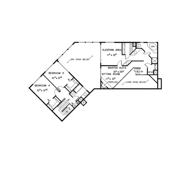 Traditional House Plan Second Floor - Hedley Luxury Home 085D-0267 - Search House Plans and More