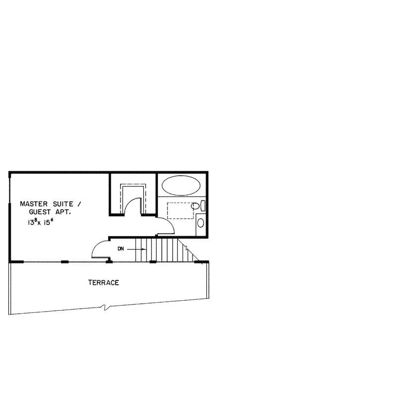 Contemporary House Plan Second Floor - Doolittle Hill Contemporary Home 085D-0268 - Search House Plans and More