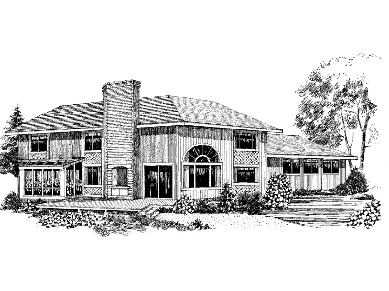 Luxury House Plan Front of Home - Calton Creek Modern Home 085D-0272 - Search House Plans and More