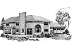 Contemporary House Plan Front of Home - Calton Creek Modern Home 085D-0272 - Search House Plans and More