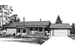 Ranch House Plan Front of Home - Dean Hollow Ranch Home 085D-0273 - Search House Plans and More