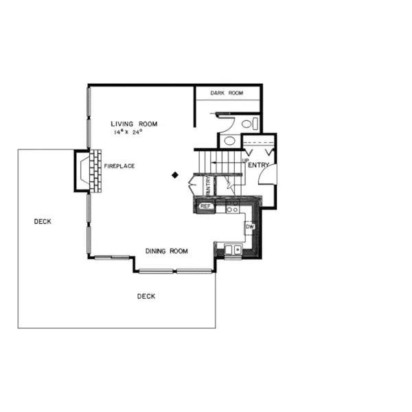 Beach & Coastal House Plan First Floor - Lake Forest Vacation Home 085D-0276 - Shop House Plans and More