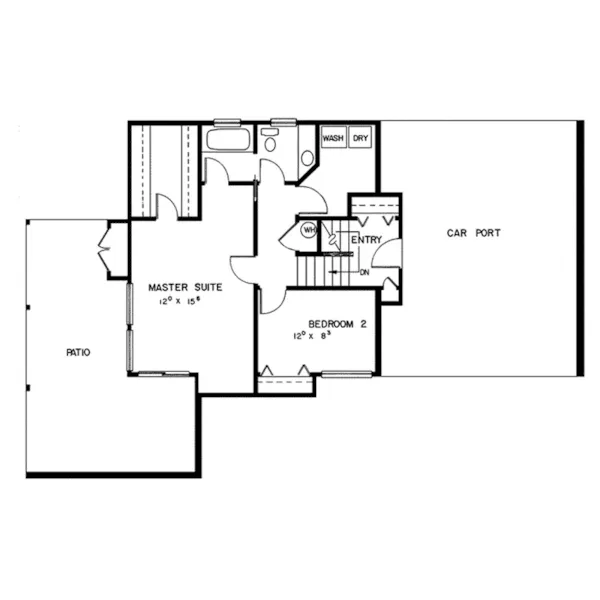 Beach & Coastal House Plan Lower Level Floor - Lake Forest Vacation Home 085D-0276 - Shop House Plans and More