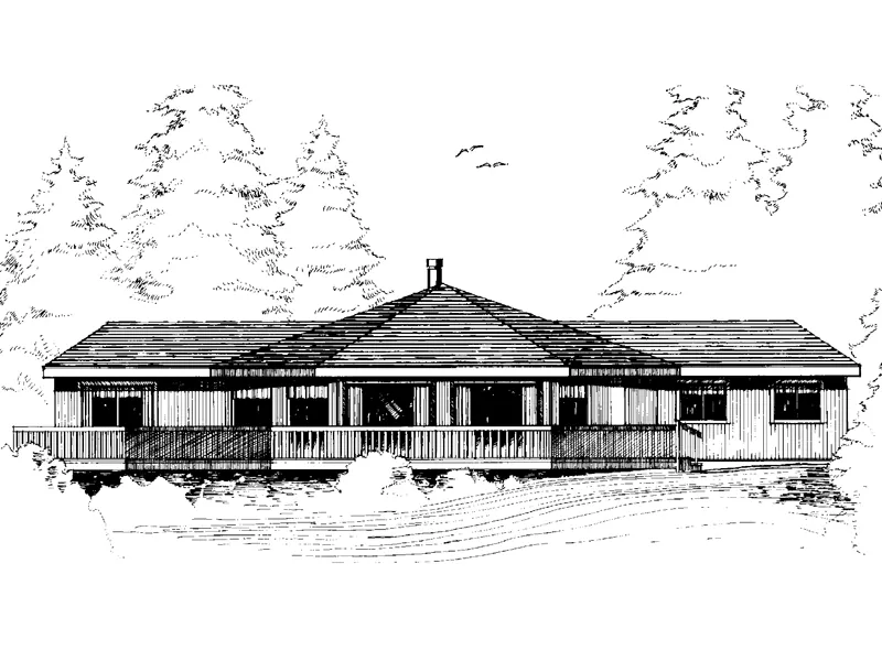 Traditional House Plan Front of Home - Shadowridge Ranch Home 085D-0277 - Shop House Plans and More