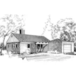 Ranch House Plan Front of Home - Marquette Mill Ranch Home 085D-0279 - Shop House Plans and More