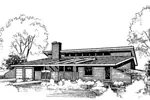 Modern House Plan Front of Home - Carnaby Creek Contemporary Home 085D-0280 - Search House Plans and More