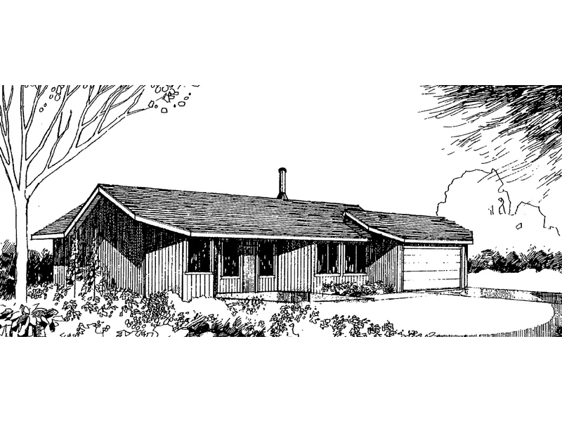 Traditional House Plan Front of Home - Coachley Rustic Home 085D-0282 - Search House Plans and More