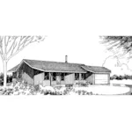 Ranch House Plan Front of Home - Coachley Rustic Home 085D-0282 - Search House Plans and More