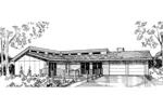 Ranch House Plan Front of Home - Elderwood Modern Rustic Home 085D-0283 - Search House Plans and More