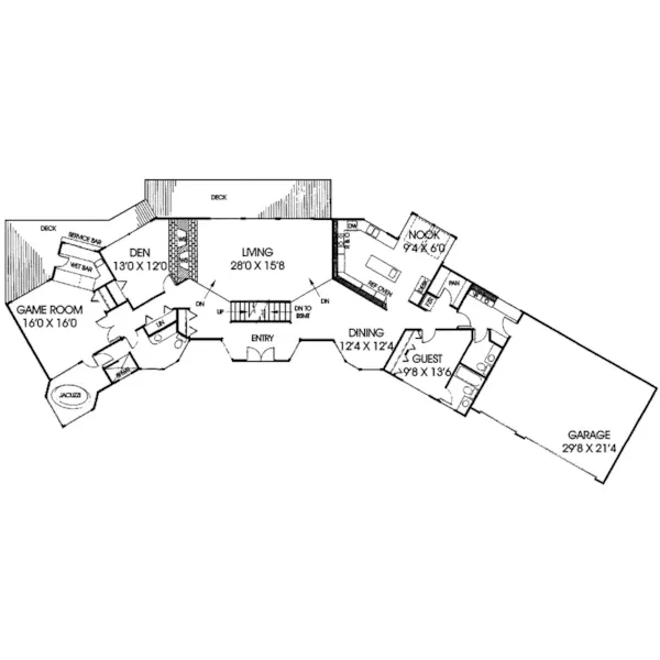 Traditional House Plan First Floor - Sanborn Valley Luxury Home 085D-0284 - Shop House Plans and More