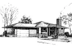 Southwestern House Plan Front of Home - Canfield Ridge Ranch Home 085D-0285 - Search House Plans and More