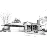 Southwestern House Plan Front of Home - Canfield Ridge Ranch Home 085D-0285 - Search House Plans and More