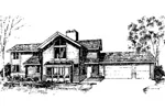 Traditional House Plan Front of Home - Mandela Modern Home 085D-0287 - Shop House Plans and More