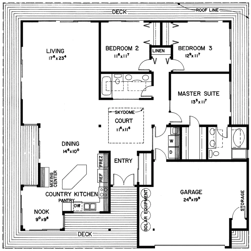 Modern House Plan First Floor - Lakewood Cliff Vacation Home 085D-0288 - Shop House Plans and More