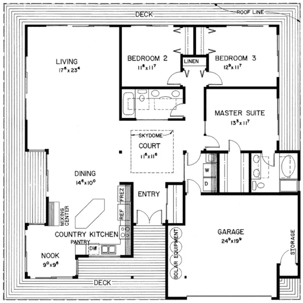 Cabin & Cottage House Plan First Floor - Lakewood Cliff Vacation Home 085D-0288 - Shop House Plans and More