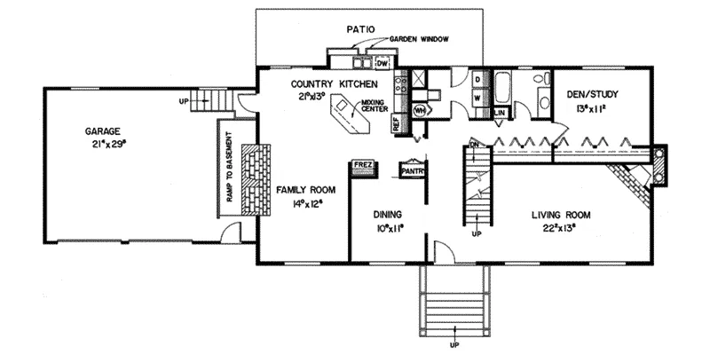 Traditional House Plan First Floor - Cristobelle Cape Cod Home 085D-0289 - Search House Plans and More