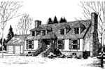 Traditional House Plan Front of Home - Cristobelle Cape Cod Home 085D-0289 - Search House Plans and More