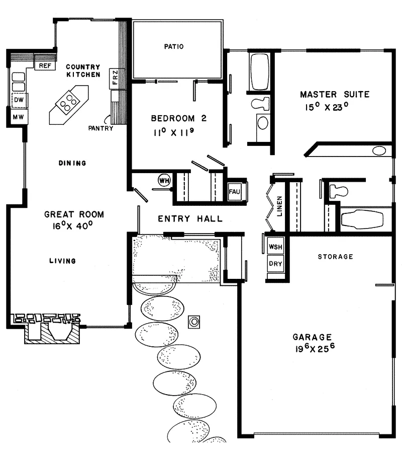 Tudor House Plan First Floor - Frisco Mill Rustic Ranch Home 085D-0299 - Search House Plans and More