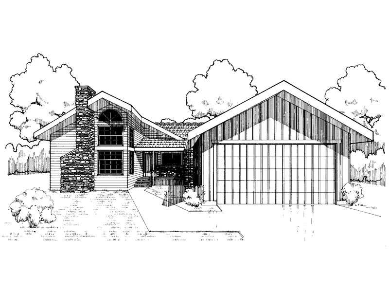 Tudor House Plan Front of Home - Frisco Mill Rustic Ranch Home 085D-0299 - Search House Plans and More