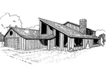 Modern House Plan Front of Home - Gillespie Hollow 085D-0300 - Search House Plans and More