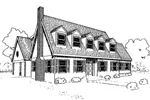 Cape Cod & New England House Plan Front of Home - Bowen Bay Southern Country Home 085D-0301 - Search House Plans and More