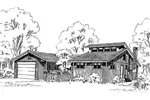 Contemporary House Plan Front of Home - Pinhook Hollow Rustic Home 085D-0303 - Shop House Plans and More